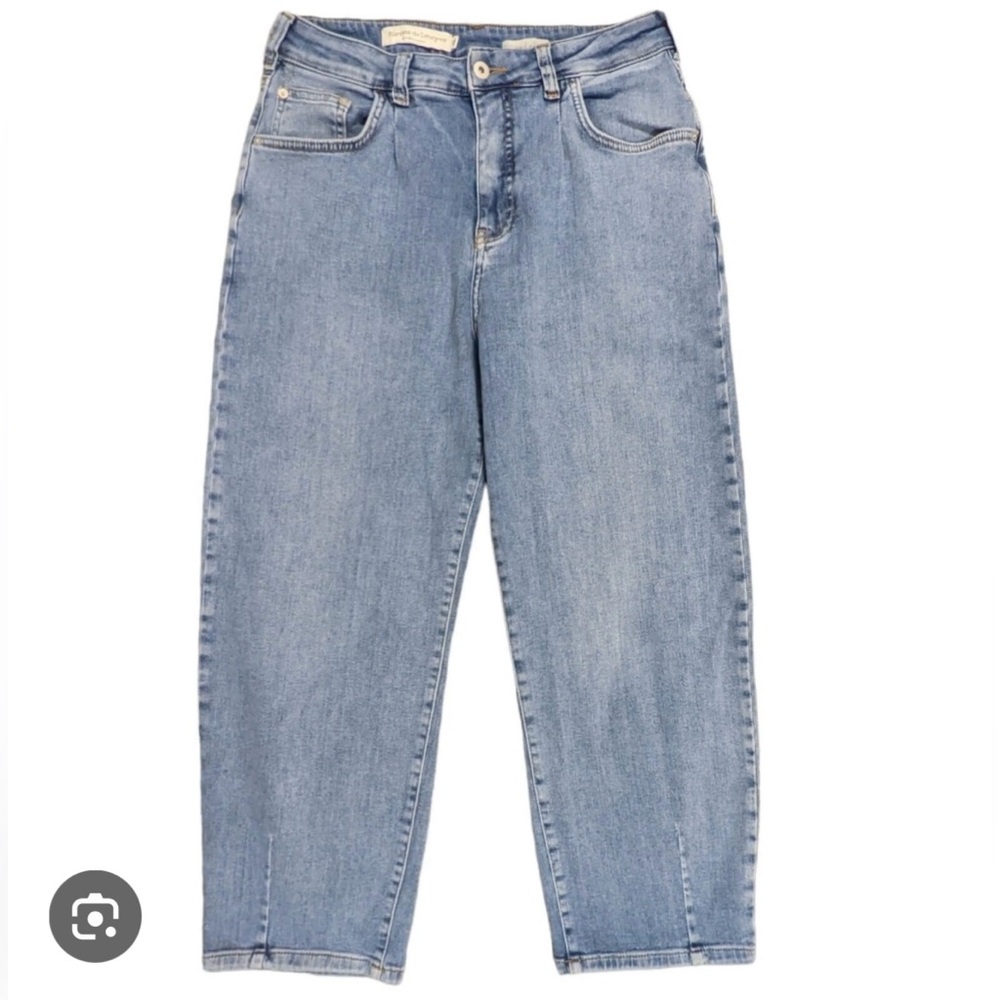 Anthropologie Pilcro Letterpress Women High-Rise Pleated Y2K Cropped Jeans - 27